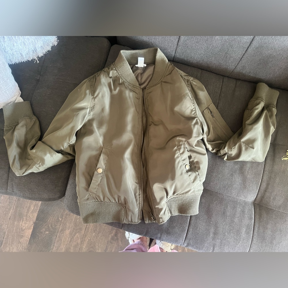 Stylish Olive Bomber Jacket